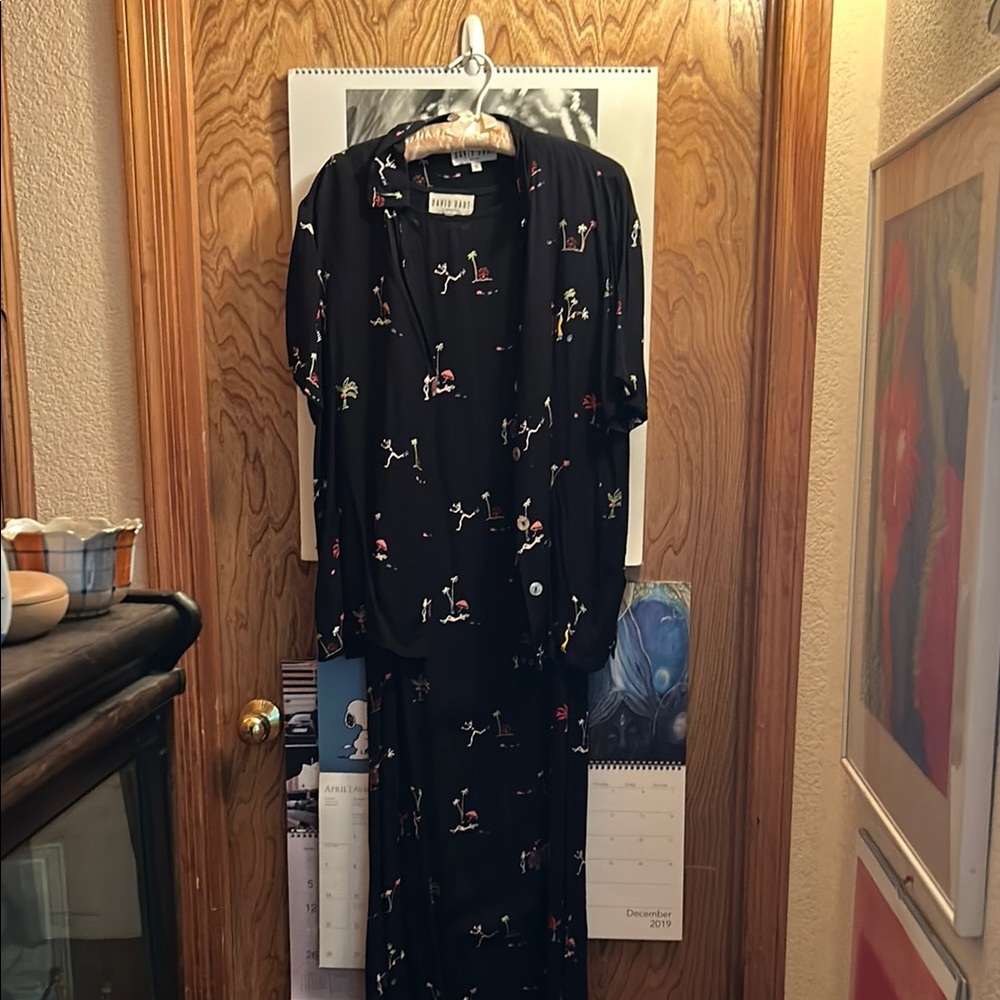 Vintage David Dart Casual Blue Short Sleeve Jacket and Dress